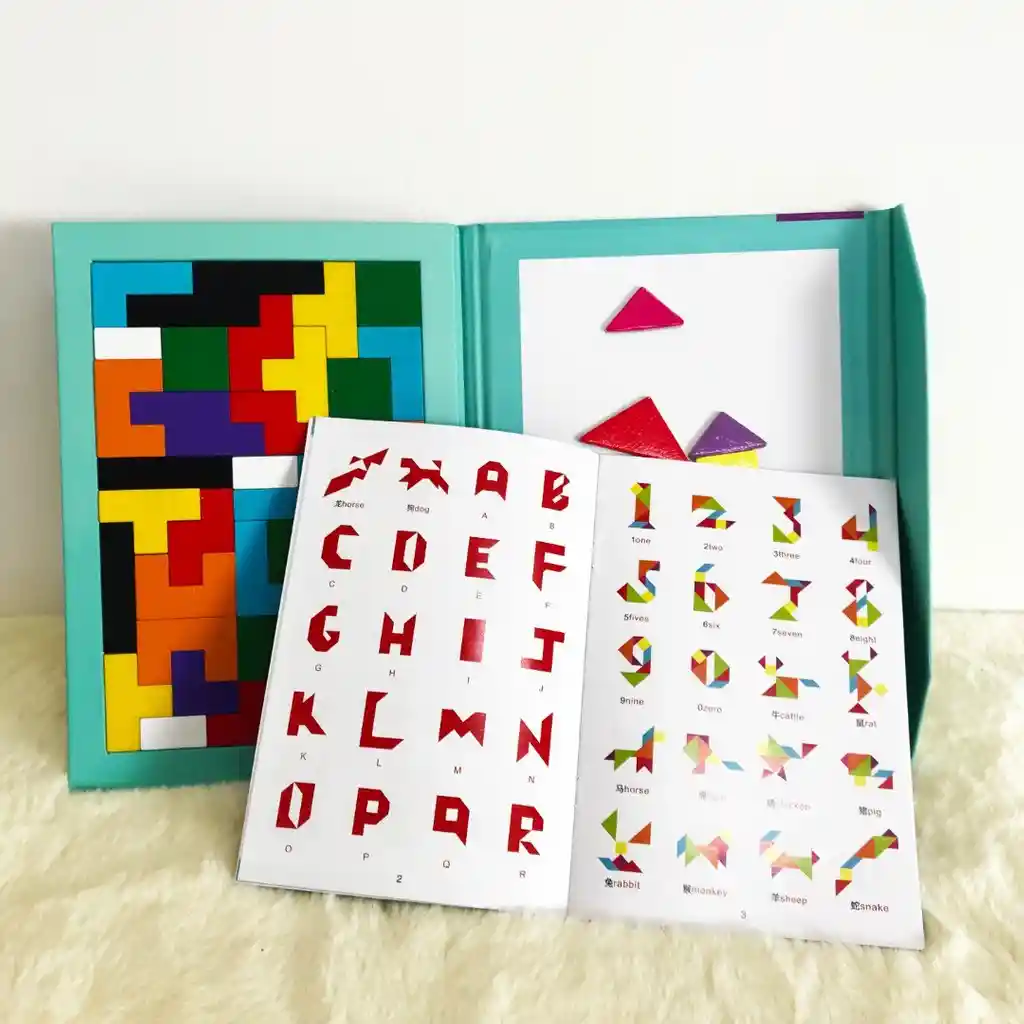 Tetris Y Tangram Magnético 40 Piezas