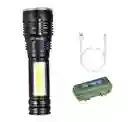 Linterna Led Cree T6 Usb Micro Zoom Lámpara Cob Recargable