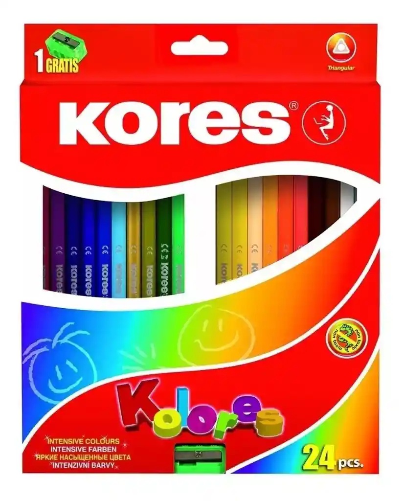 Colores Triangulares Kores X 24