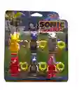 Set X6 Figuras Lego Sonic Tails Amy Muñecos 6cm Blister