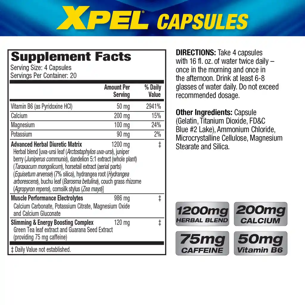 Xpel Diuretic 80 Capsules De Mhp