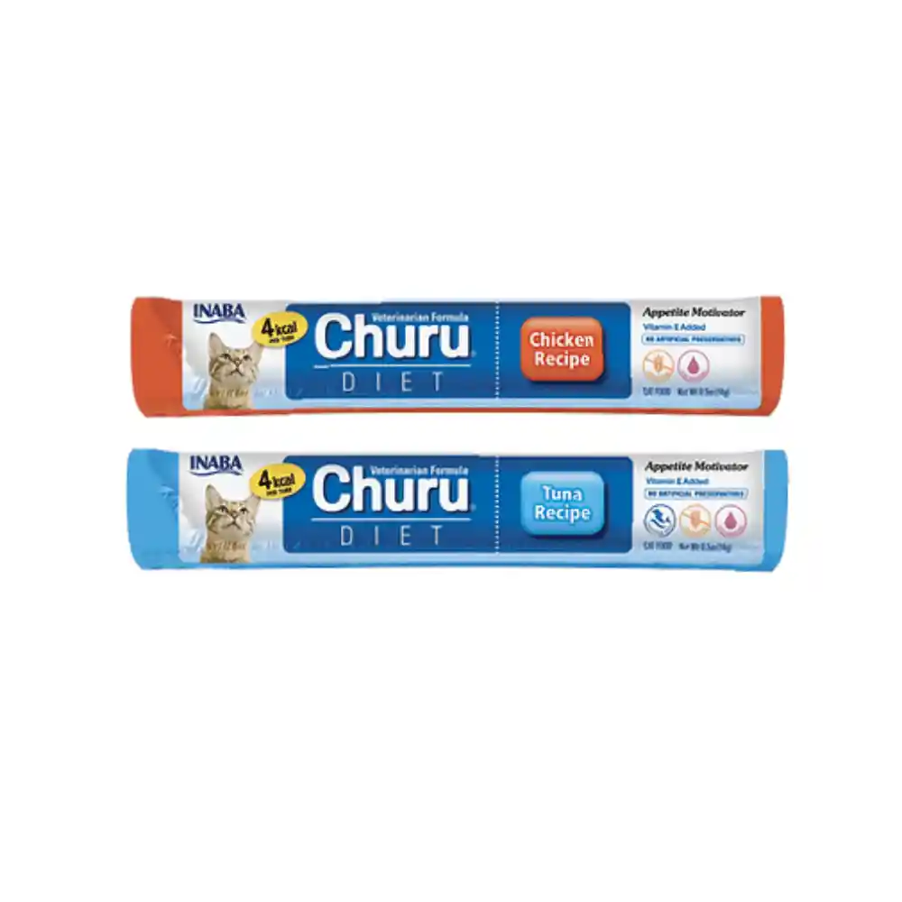 Churu Gatos Diet Cuidado Renal Urinario Y Hepatico Pollo Y Atun 14gr X 2 Uds