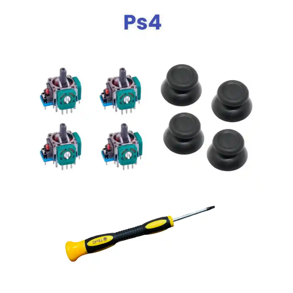 4 Análogo Joystick + 4 Capuchas Para Control Ps4 + Torx 8