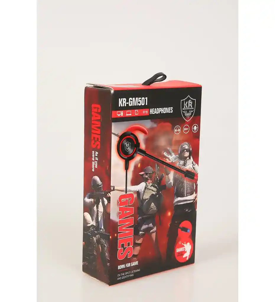 Audifonos Gamers Kaler Kr-gm501 | Microfono Ajustable | Rojo