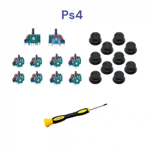 10 * Analogo/repuesto + 10 Capuchas Control Ps4 + 1 Torx 8