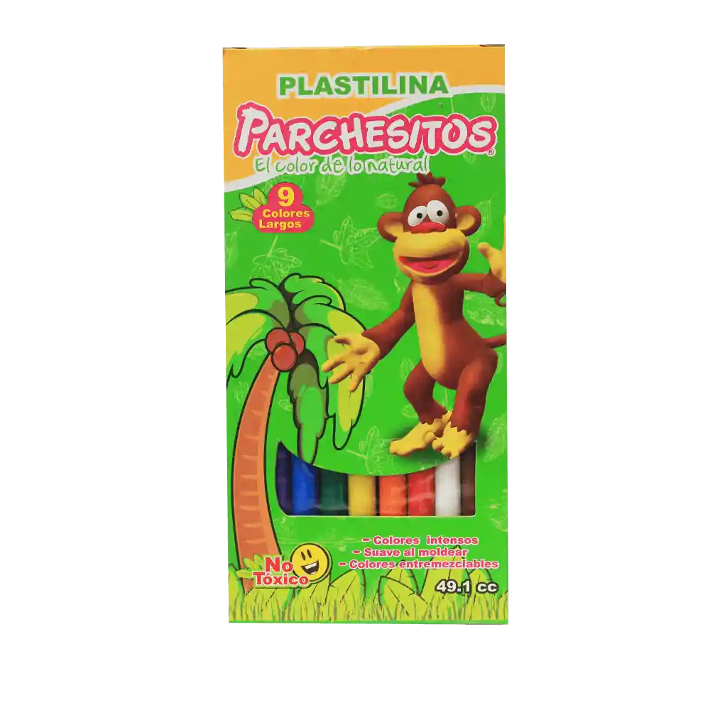 Plastilina Parchesitos X9 Colores Largos