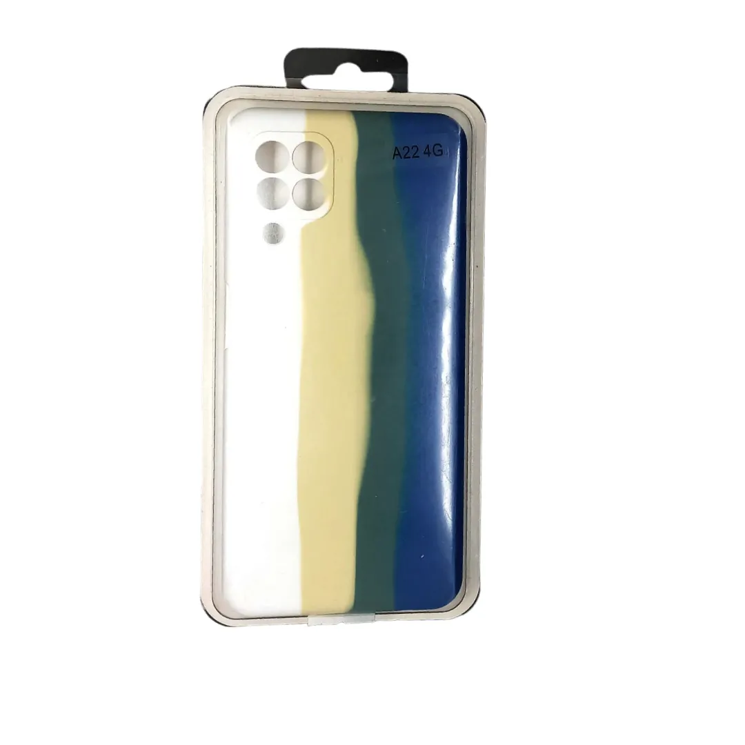 Forro Silicone Case Arcoiris Verde Samsung A22 4G
