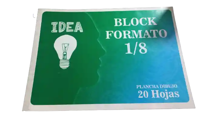 Block Formato 1/8, Plancha De Dibujo 20 Hojas