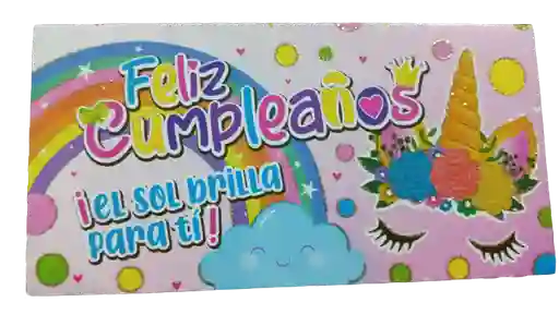 Lluvia De Sobres De Feliz Cumpleaños Unicornio