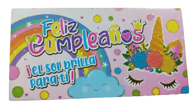 Lluvia De Sobres De Feliz Cumpleaños Unicornio