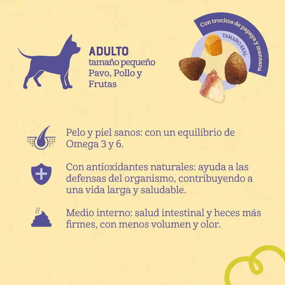 Naturalis Perro Adulto Raza Pequeña Pollo Pavo Y Frutas Naturalis Perros 1kg