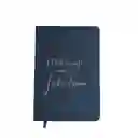 Agenda Libreta Pasta Piel Durazno Cute Azul