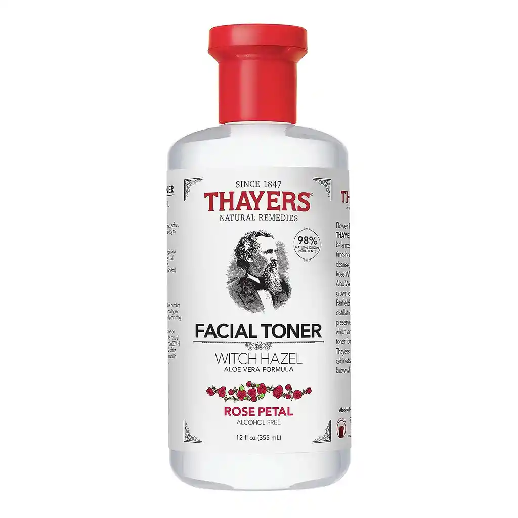 Tónico Facial Witch Hazel Pétalos Rosas Con Aloe Vera 355ml