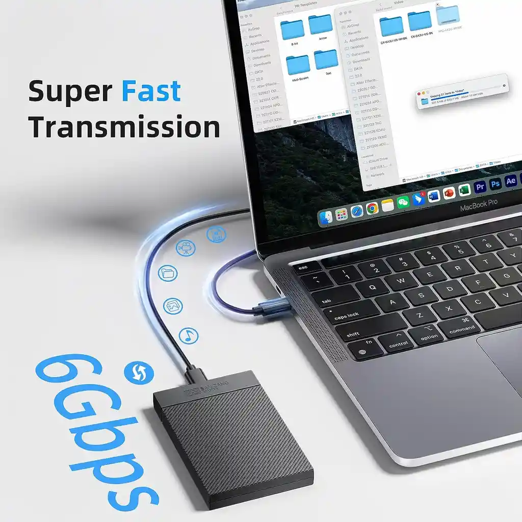 Carcasa Caja Disco Duro Externo Sata 2.5 A Usb 3.1 Tipo C