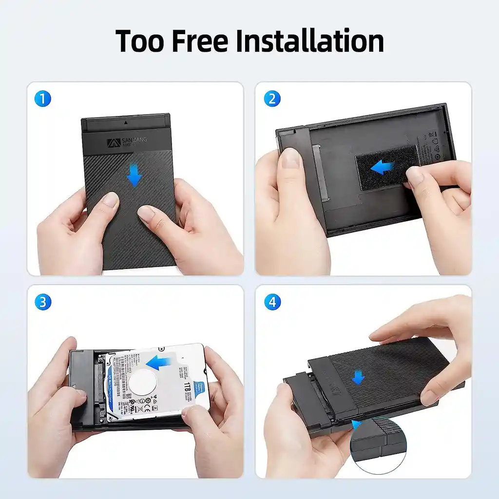 Carcasa Caja Disco Duro Externo Sata 2.5 A Usb 3.1 Tipo C