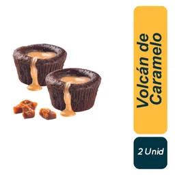 Volcán De Chocolate Relleno De Caramelo - Caja X 2 Unidades