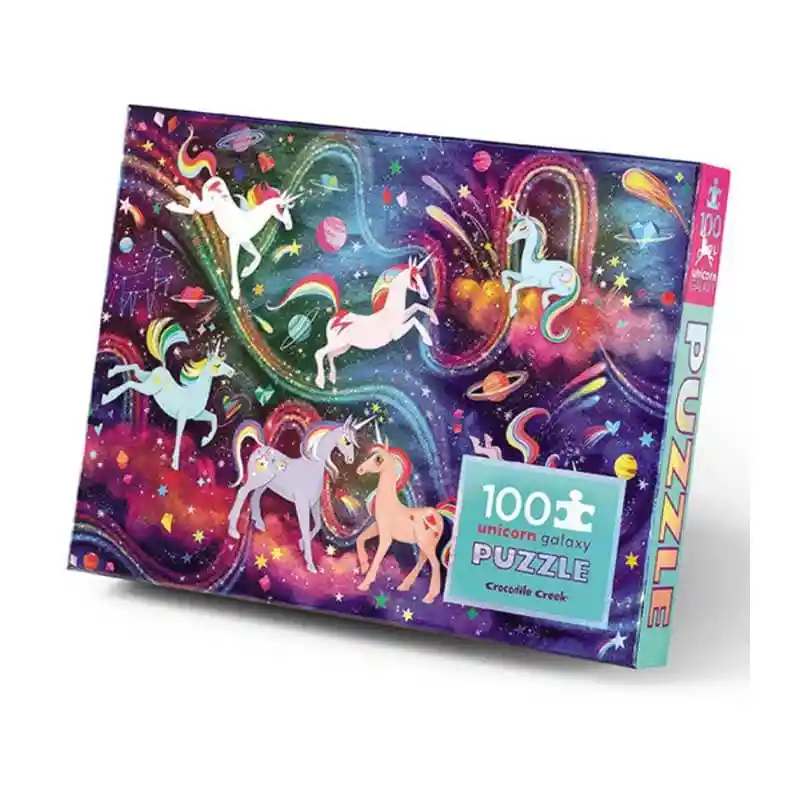 Rompecabezas Galaxia De Unicornios 100 Piezas Crocodile Creek