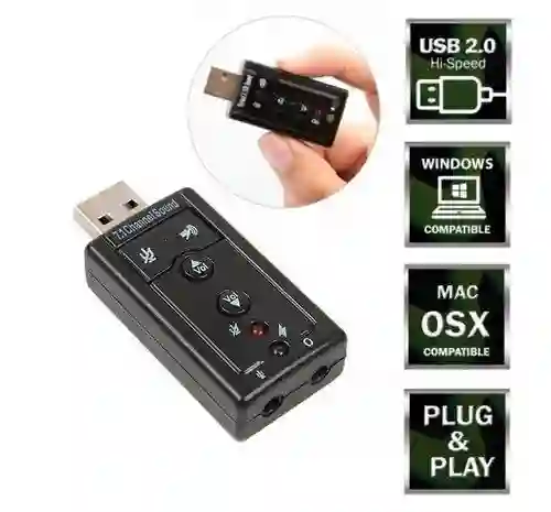 Tarjeta De Sonido / Adaptador De Sonido 7.1ch / Audio Usb Externa / Tarjeta De Audio