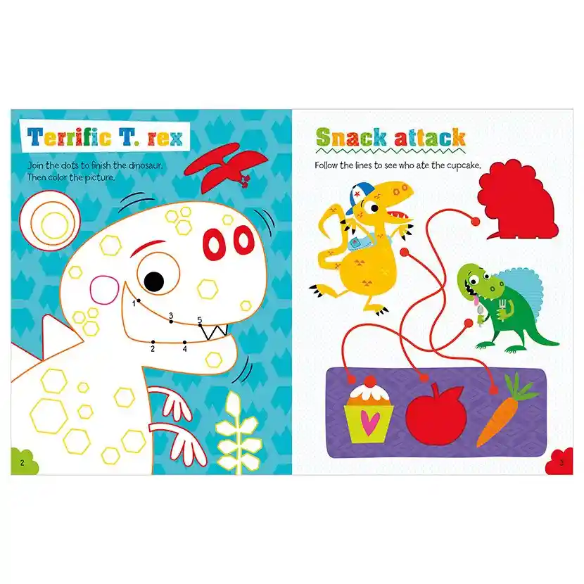 Libro De Actividades Con Stickers No Toques Los Dinosaurios