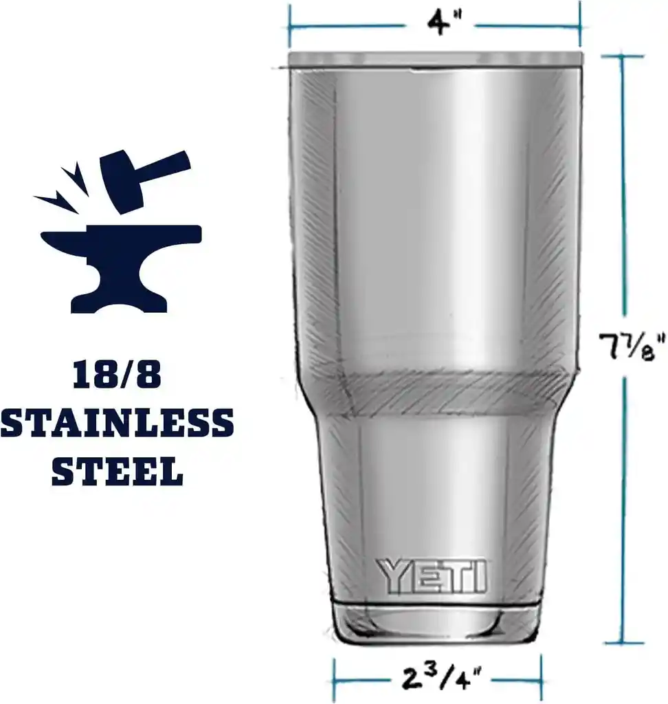 Vaso Yeti De 30 Onzas En Acero Inoxidable Y Tapa Magslider -blanco