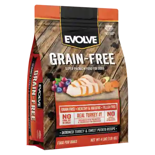 Evolve Alimento Para Perro Pavo Grain Free Real Turkey 13lbs Evolve Perro