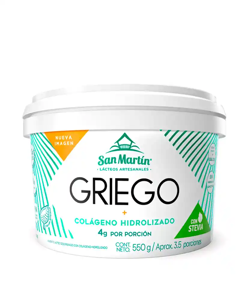 Yogurt Griego Colageno Hidrolizado San Martin 550 Gr