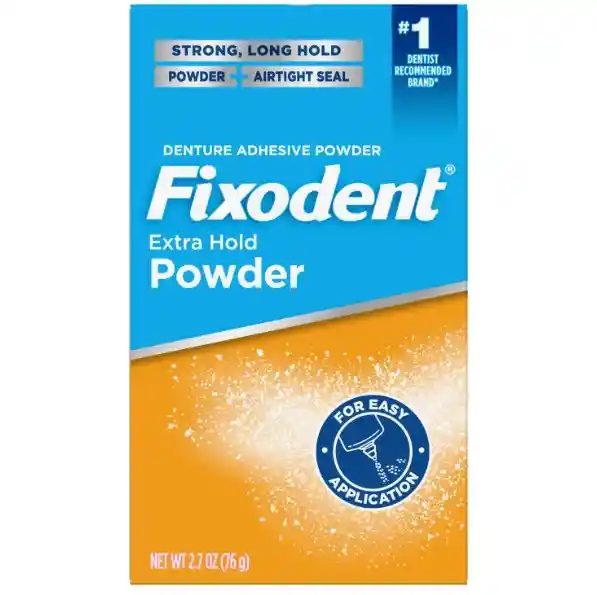   FIXODENT  Extra Hold Polvo Adhesivo Para Dentadura 76G 