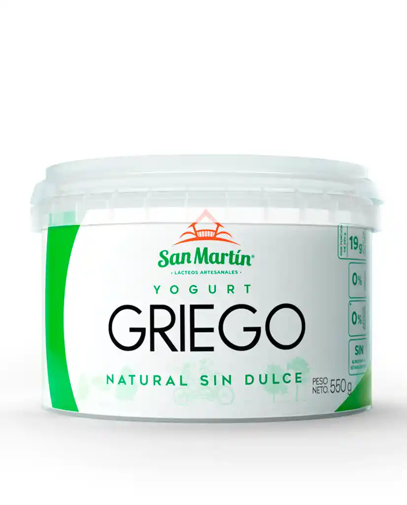 Yogurt Griego Natural Sin Dulce San Martin 550 Gr