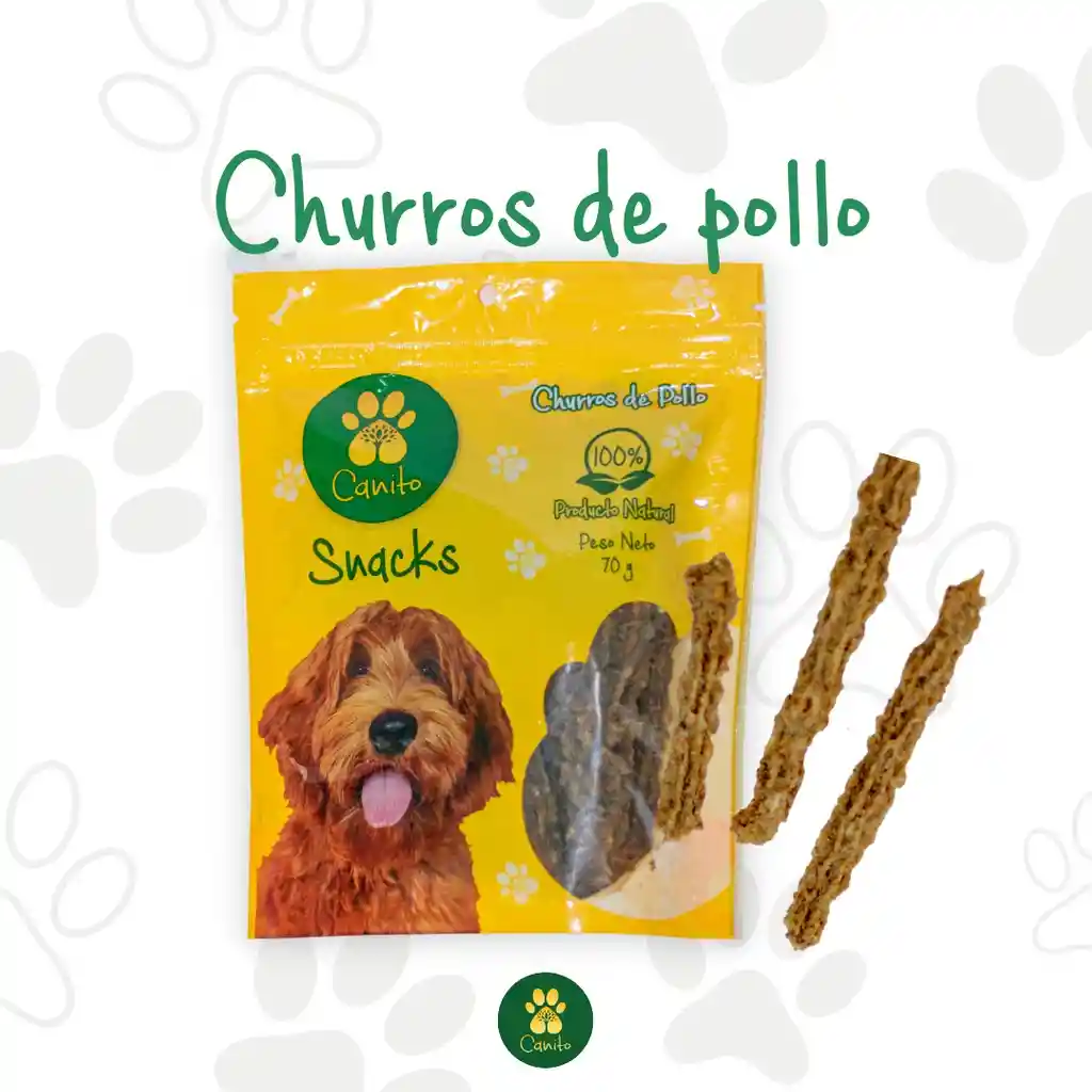 Canito Snacks Churros De Pollo 70g