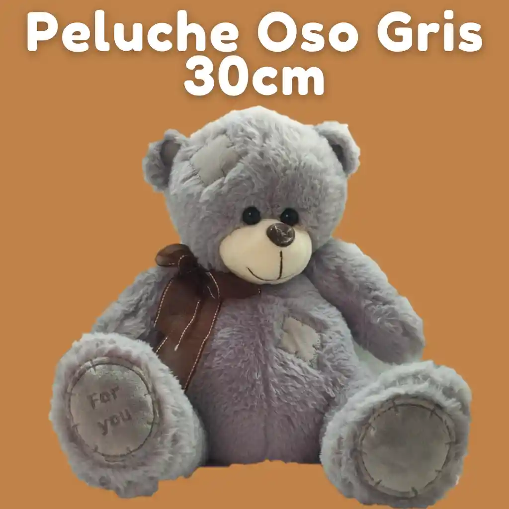 Peluche Oso Gris 30cm