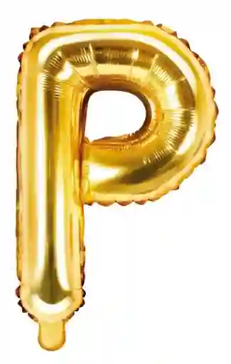 Globo Metalizado Dorado Letra P