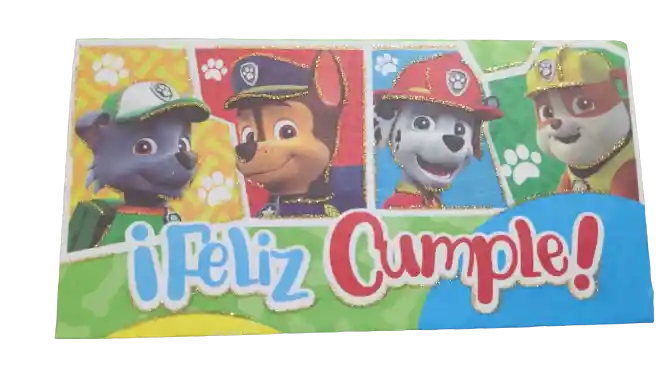 Lluvia De Sobres "feliz Cumpleaños Paw Patrol"