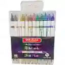 Estuche Marcador Offiesco Metalizado X12 Doble Punta Oe 100