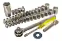 Kit Socket Juego Copas 40 Piezas 1/4 Y 3/8