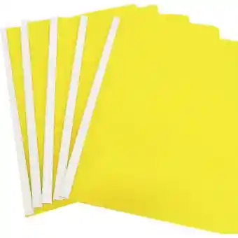 Carpeta Plastica Amarilla Con Bisel, Tamaño Carta