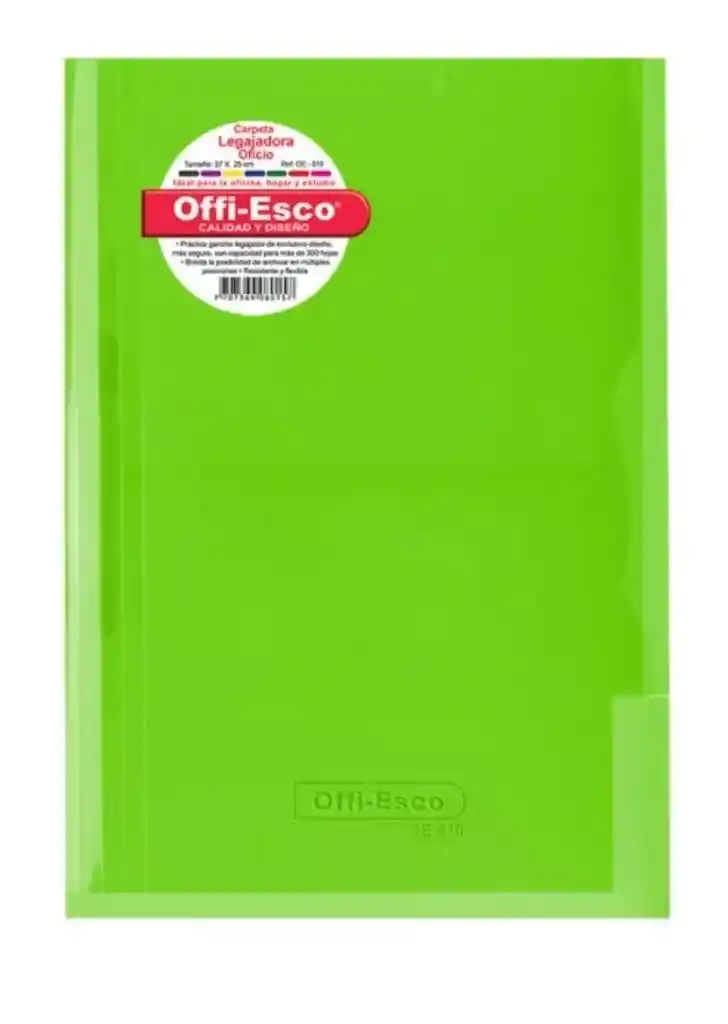 Carpeta Legajadora Celuguia, Plastica, Verde Claro, Tamaño Carta