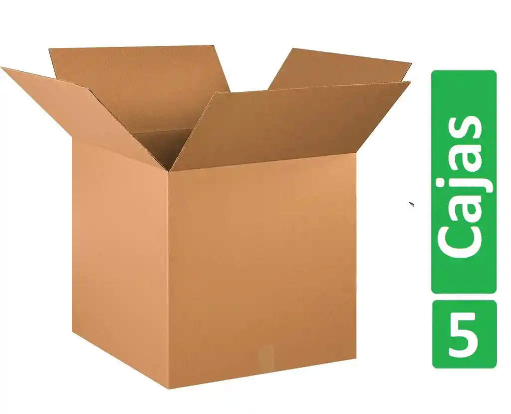 Cajas De Carton X 5u De 50x50x50cm Mudanzas Trasteos Envolver Empacar