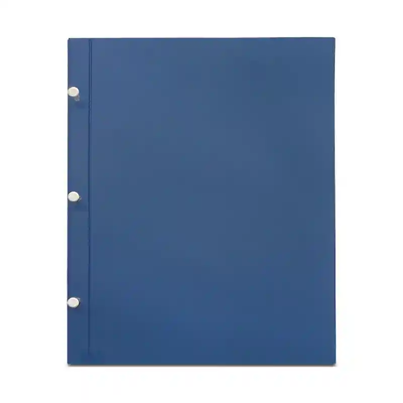 Carpeta Catologo De 3 Tornillos, Tamaño Oficio Azul