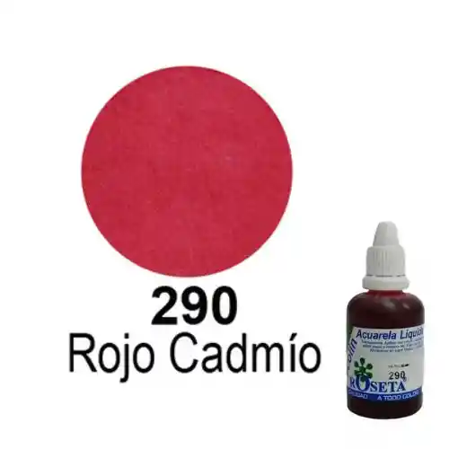 Roseta Ecolín Acuarela Liquida Rojo Cadmio 290