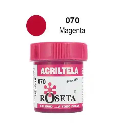 Roseta Pintura Para Tela Acritela Color Magenta