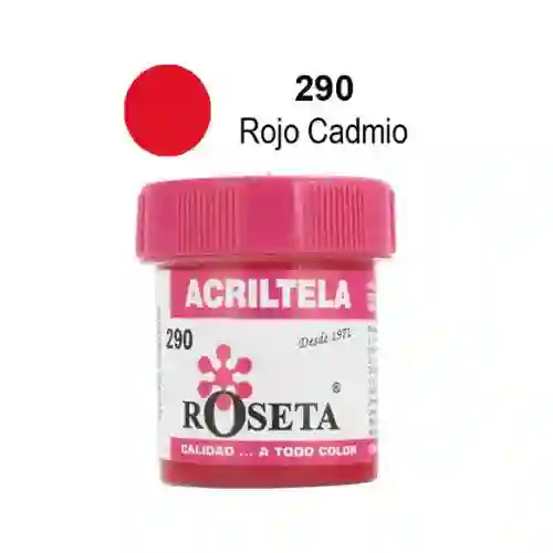 Roseta Pintura Para Tela Acritela Color Rojo Cadmio