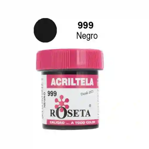 Roseta Pintura Para Tela Acritela Color Negro