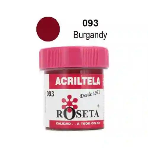 Roseta Pintura Para Tela Acritela Color Burgandy