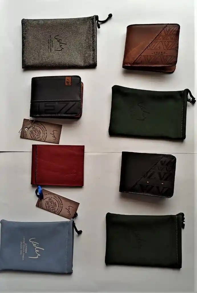 Billetera Hombre Cuero + Bolsa Lujo Garantia Original