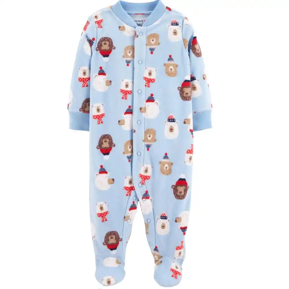 Ropa Carter Pijama Celeste Navidad 9 Meses