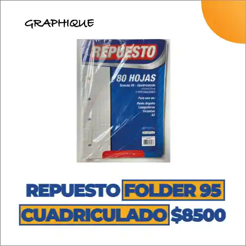 Repuesto Folder 95 Cuadriculado