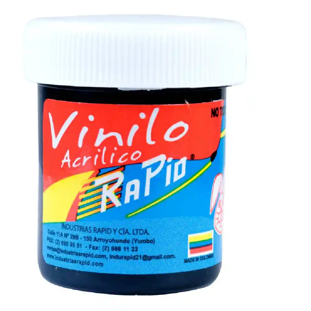 Vinilo Acrilico Negro Rapid 60cc