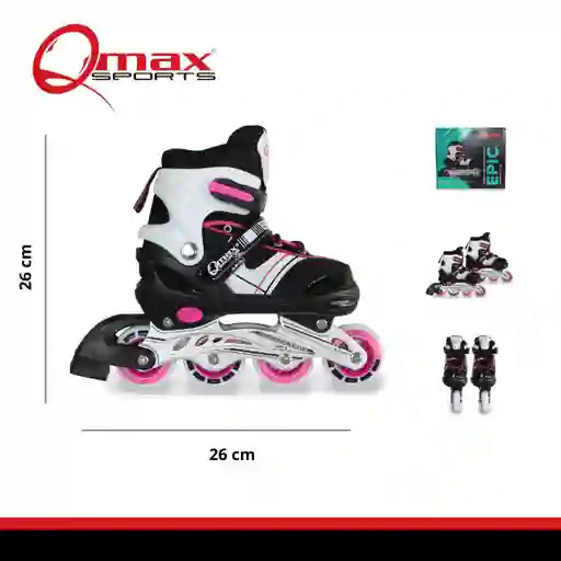 Patines Ajustables Epic Qmax S Pink (excluido Iva) - Nuevo Modelo