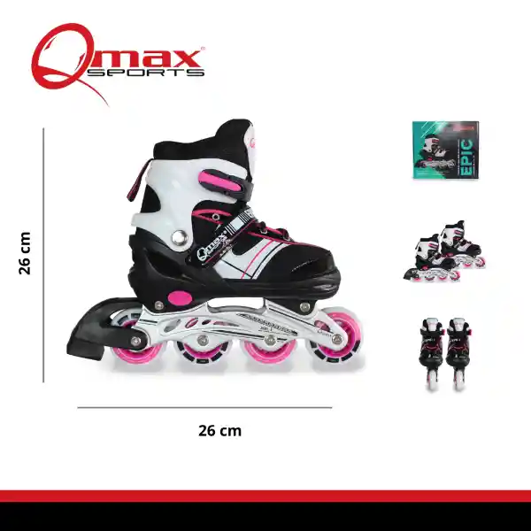 Patines Ajustables Epic Qmax S Pink (excluido Iva) - Nuevo Modelo