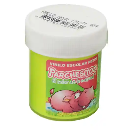 Vinilo Escolar Parchesito Amarillo Fluorecente 40g